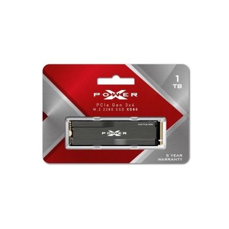 Dysk SSD Silicon Power XPOWER XD80 1TB PCIe Gen3x4 NVMe (3400/2300 MB/s) 2280