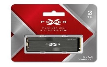 Dysk SSD Silicon Power XPOWER XD80 2TB PCIe Gen3x4 NVMe (3400/2300 MB/s) 2280