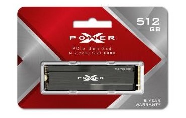 Dysk SSD Silicon Power XPOWER XD80 512GB PCIe Gen3x4 NVMe (3400/2300 MB/s) 2280