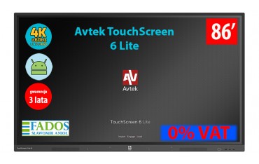 Monitor interaktywny Avtek Touchscreen 6 Lite 86 0% VAT EDU 4K