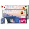 Aktywna tablica dwa monitory interaktywne 65 cali Newline ATLAS TT-6520ER