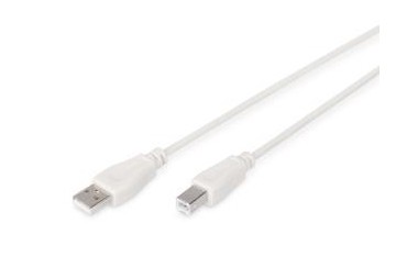 Kabel drukarkowy USB DIGITUS 2.0 A/M - USB B /M, 3m beżowy