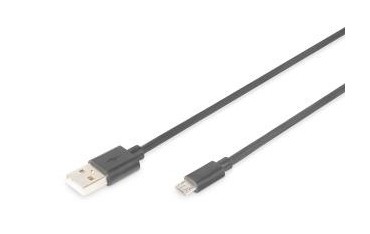 Kabel USB DIGITUS 2.0, typ A - B micro, 1m czarny