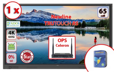 Monitor interaktywny 65 cali 4K Newline TruTouch TT-6519RS z OPS celeron