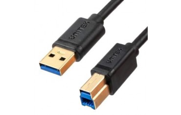 Kabel USB Unitek C14095BK-2M do drukarki, USB-A, USB 3.0, 5 Gbps, 2m