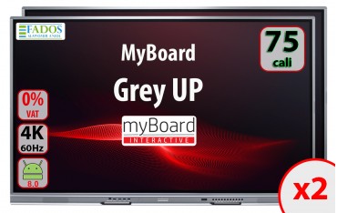 Zestaw DUET monitor myBoard Grey UP LED 75" - VAT 0% OFERTA TYLKO DLA SZKÓŁ!