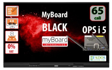 Monitor interaktywny myBoard BLACK 65 cali TE-YL 4K UHD z Androidem wbudowanym komputerem i5 EDU VAT0% Aktywna tablica