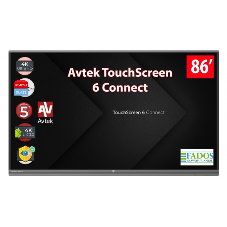 Monitor interaktywny Avtek Touchscreen 6 Connect 86 4K 0% VAT dla EDU