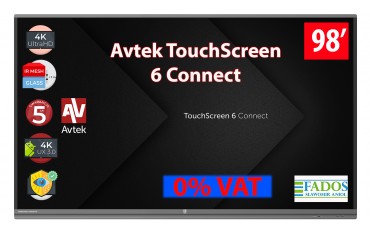 Monitor interaktywny Avtek Touchscreen 6 Connect 98 4K 0% VAT dla EDU