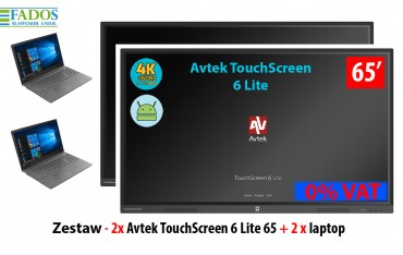 Zestaw 32 - 2 x Avtek TouchScreen 6 Lite 65 + 2 x Laptop