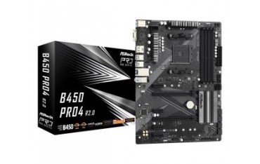 Płyta ASRock B450M Pro4 R2.0 /AMD B450/DDR4/SATA3/M.2/USB3.1/PCIe3.0/AM4/ATX