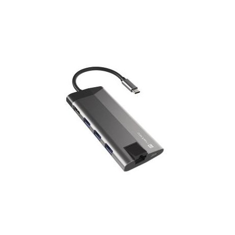 Stacja dokująca USB Natec Fowler Plus Multiport USB-C PD, 3x USB 3.0, HDMI 4K, RJ45, USB-C, SD, Micro SD