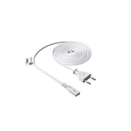 Kabel zasilający Akyga AK-RD-06A ósemka CCA CEE 7/16 / IEC C7 1,5 m biały