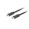 Kabel USB Lanberg USB-C(M) - USB-C(M) 3.1 Gen 2 10Gb/s PD100W 1,8m czarny