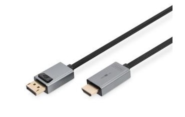 Kabel adapter DIGITUS DisplayPort - HDMI 4K 30Hz DP/HDMI M/M 1.8m