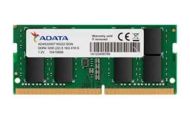 Pamięć SODIMM DDR4 ADATA Premier 16GB (1x16GB) 3200MHz CL22 1,2V Green