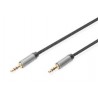 Kabel połączeniowy audio DIGITUS PREMIUM MiniJack Stereo Typ 3.5mm/3.5mm M/M nylon 1,8m