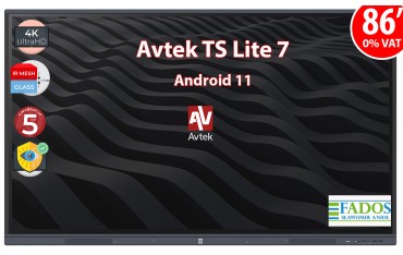 Monitor interaktywny Avtek TS 7 Lite 86 4K 0% VAT dla EDU Android 11.0