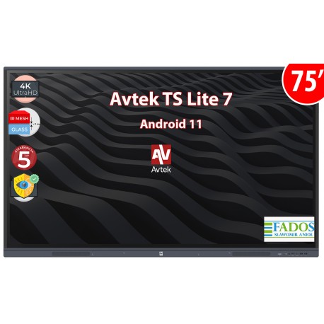 Monitor interaktywny Avtek TS 7 Lite 75 4K Android 11.0