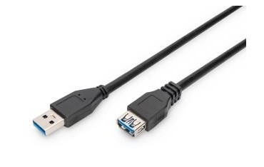 Kabel przedłużający DIGITUS USB 3.1 Gen.1 SuperSpeed 5Gbps Typ USB A/USB A M/Ż czarny 3m