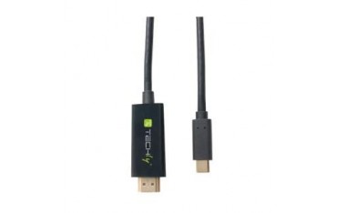 Kabel/Adapter Techly USB-C / HDMI 4K-60Hz DP Alt Mode 2m czarny 