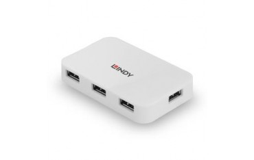 Hub USB 3.0 LINDY 4 Ports Type A to B biały