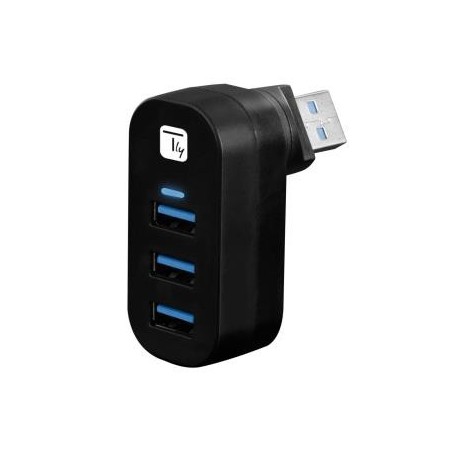 Hub USB Techly 3-portowy 3xUSB 3.0 obrotowy wtyk
