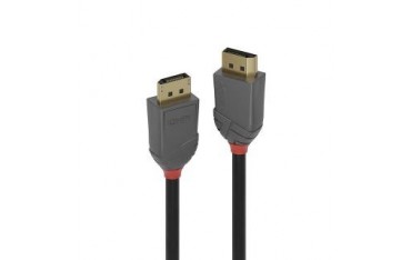 Kabel DisplayPort 1.2, LINDY Anthra Line 4K UHD M/M, czarny, 3m