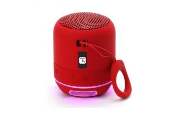 Głośnik Techly Bluetooth 5W TWS LED/MP3/MicroSD Czerwony