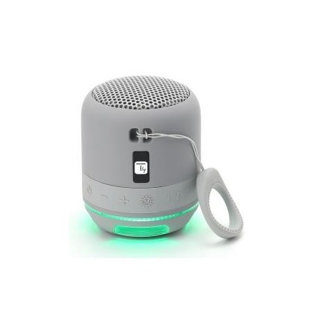 Głośnik Techly Bluetooth 5W TWS LED/MP3/MicroSD Szary
