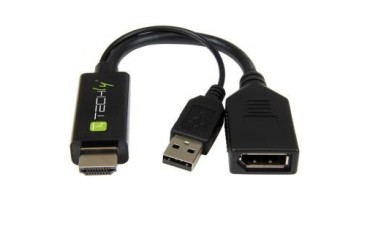 Konwerter/Adapter Techly HDMI z zasilaniem USB / DisplayPort 4K*60Hz