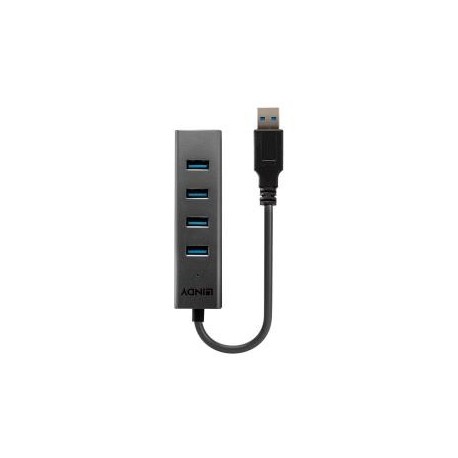 Hub USB 3.0 LINDY 4 Port czarny