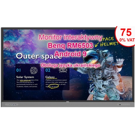 Monitor interaktywny BenQ RM7503 4K 75 0% VAT EDU Android 9