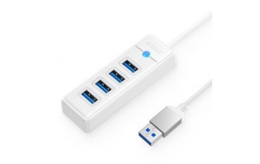 Hub USB-A Orico PW4U-U3-015-WH-EP 4x USB-A 3.1 biały 