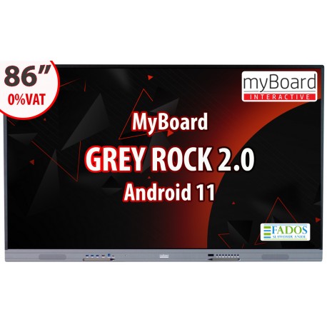 Monitor interaktywny myBoard GREY ROCK 2.0 86" 4K UHD z Androidem 11 z 0% VAT dla szkoły