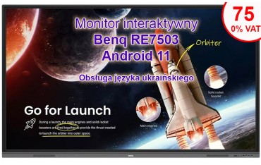 Monitor interaktywny BenQ RE7503 75" 4K UHD EDU 0% VAT