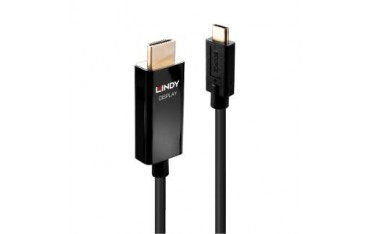 Adapter LINDY USB-C - HDMI 4K60 1m Czarny