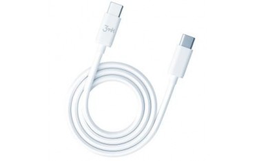 Kabel USB 3mk Hyper Silicone Cable USB-C to USB-C 100W biały