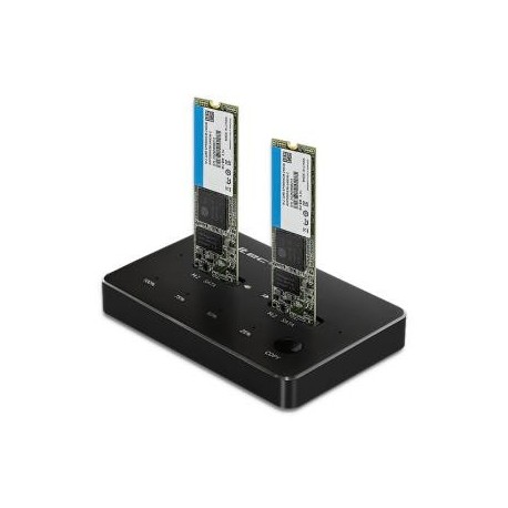 Stacja dokująca Qoltec dysków 2x SSD M.2 SATA | NGFF | USB typ C