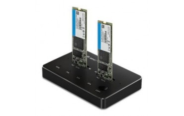 Stacja dokująca Qoltec dysków 2x SSD M.2 SATA | NGFF | USB typ C