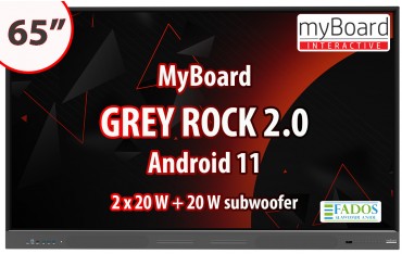 Monitor interaktywny myBoard GREY ROCK 2.0 65" 4K UHD z Androidem 11