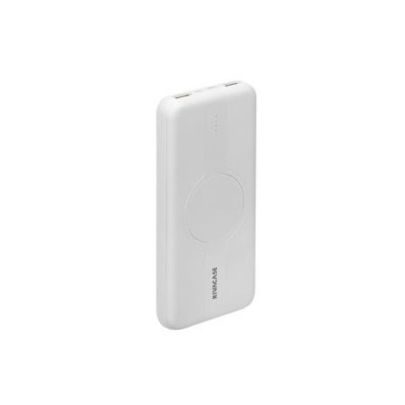 Powerbank RIVACASE 10000 mAh USB-C 20W + Qi 10W, biały