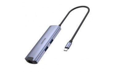Hub Aktywny USB-C UNITEK 5Gbps, HDMI RJ-45 PD 100W