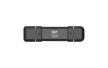 Dysk zewnętrzny SSD Silicon Power DS72 250GB USB-A USB-C 1050/850 MB/s Czarny