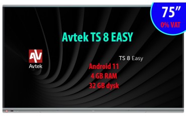 Monitor interaktywny Avtek TS 8 Easy 65 cali 0% VAT dla placówek oświatowych