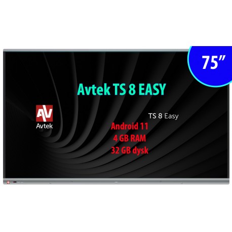 Monitor interaktywny Avtek TS 8 Easy 75 cali