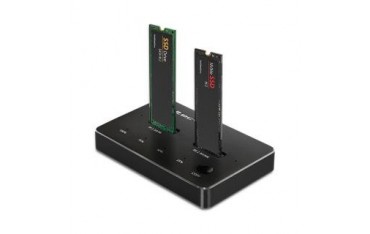 Stacja dokująca Qoltec dysków SSD M.2 | NVMe | SATA | USB-C | DUAL 2 x 2TB