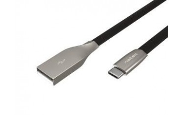 Kabel USB 2.0 Type-C(M) - AM 1m czarny metal Natec prati