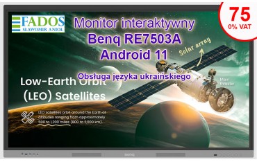 Monitor interaktywny BenQ RE7503A 75" 4K UHD EDU 0% VAT