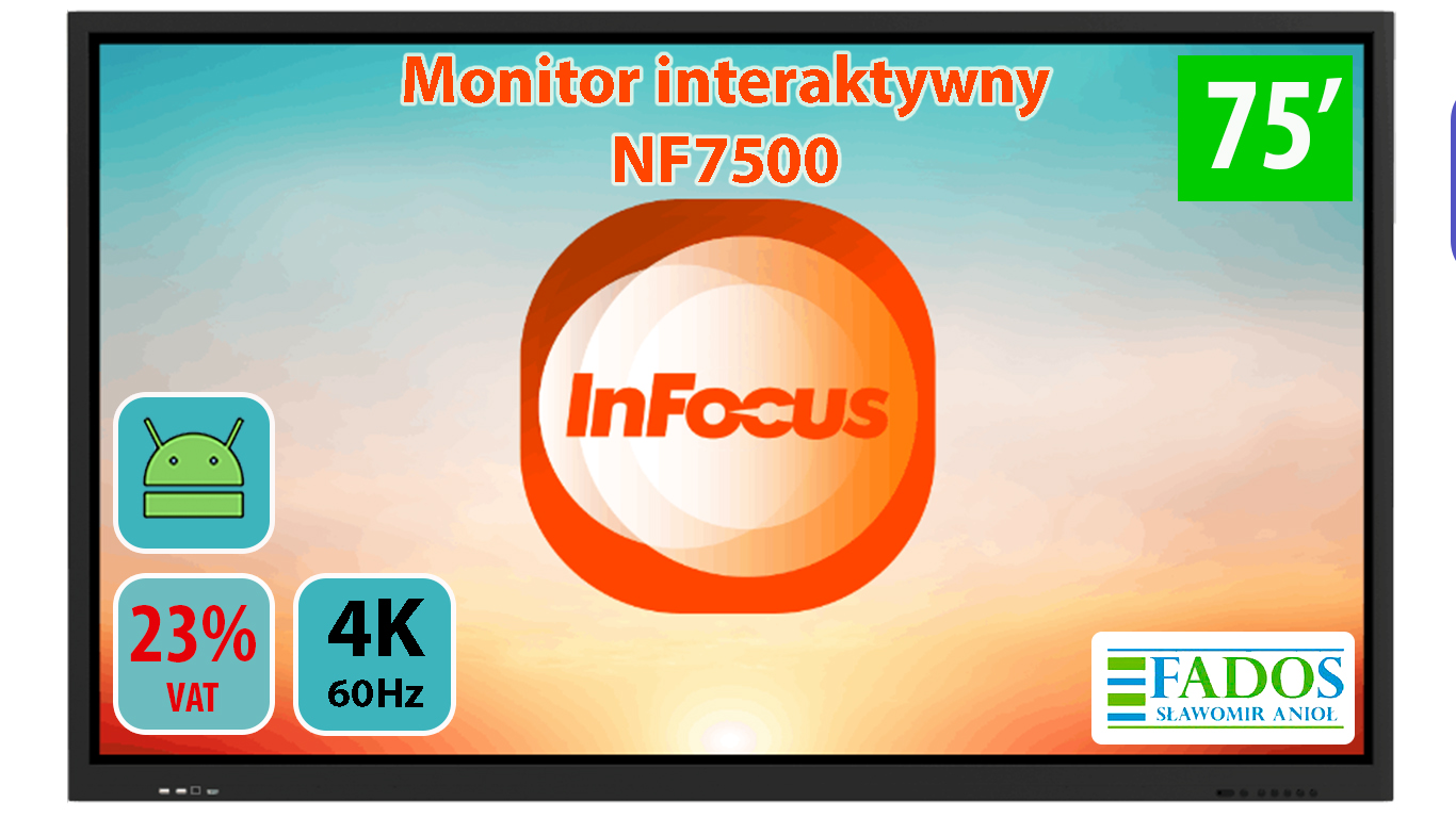 Monitor interaktywny InFocus INF7500 75 cali 4K